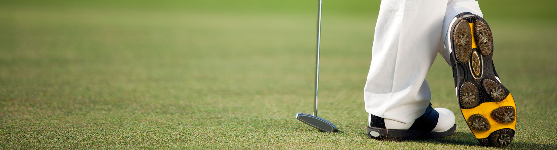 golfer on course green